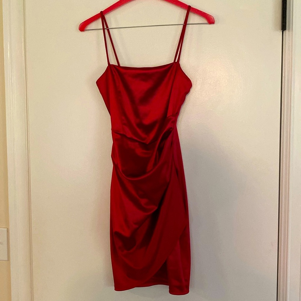 Red mini dress